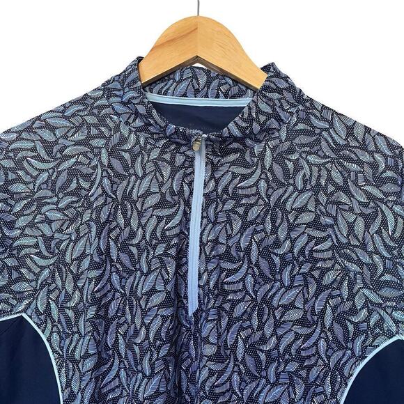 Peter Millar Palm Performance Stretch 1/4 Zip Top Size XL Blue UV Protection - Picture 7 of 11